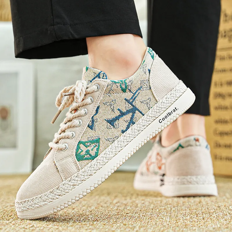 PLAY COBBLER Anti-Slip And Wear-Resistant Breathable Low-Top Canvas Shoes Men's-3