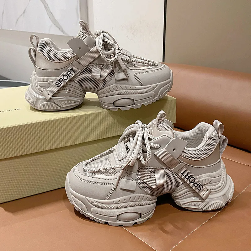 PLAY COBBLER Anti Slip And Wear Resistant Height Increasing Coverage Low Top Chunky Sneakers Unisex-4