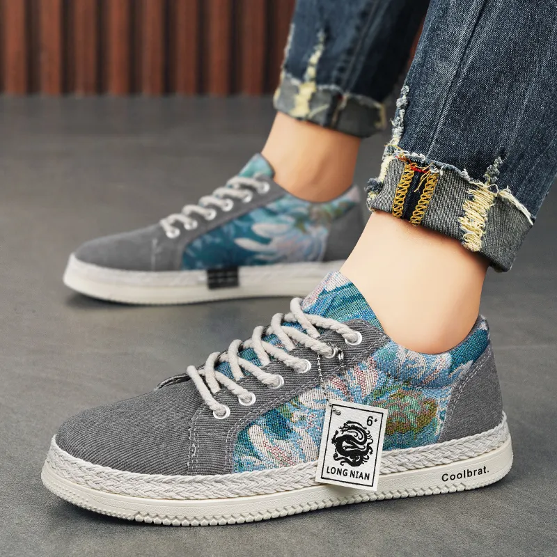 PLAY COBBLER Anti-Slip And Wear-Resistant Breathable Low-Top Skateboard Shoes Men's-7