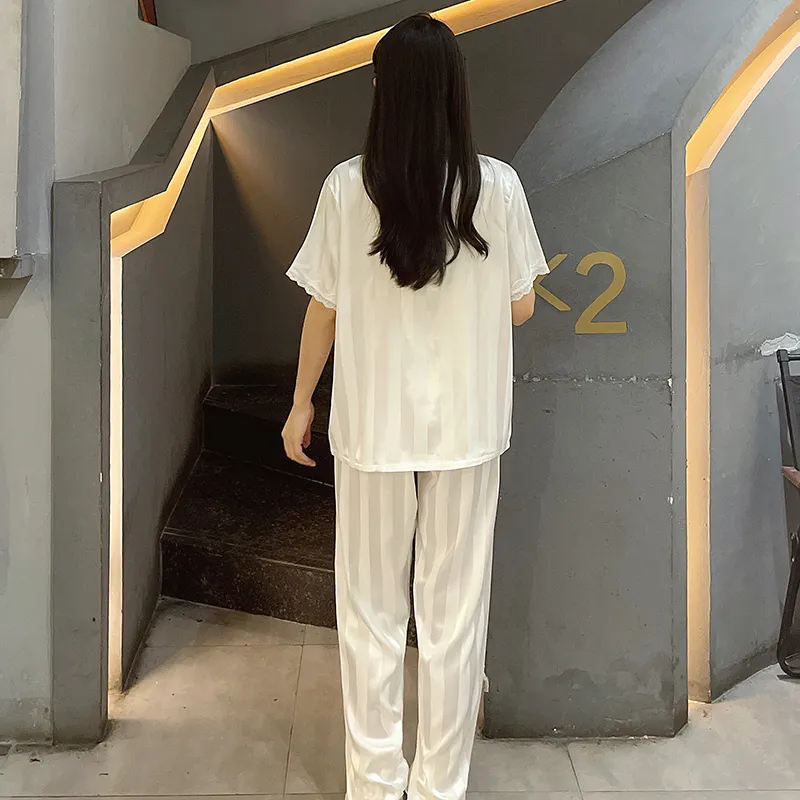Good Fortune Pajama Set Women's White-1