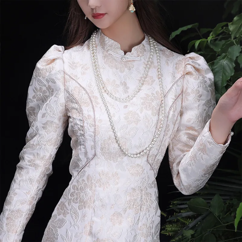 JINYE ORIENTAL Cheongsams Women's White-2