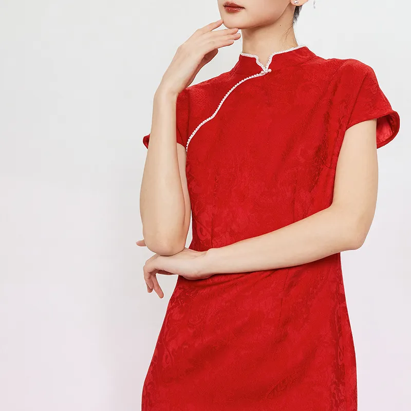 JINYE ORIENTAL Cheongsams Women's Red-2