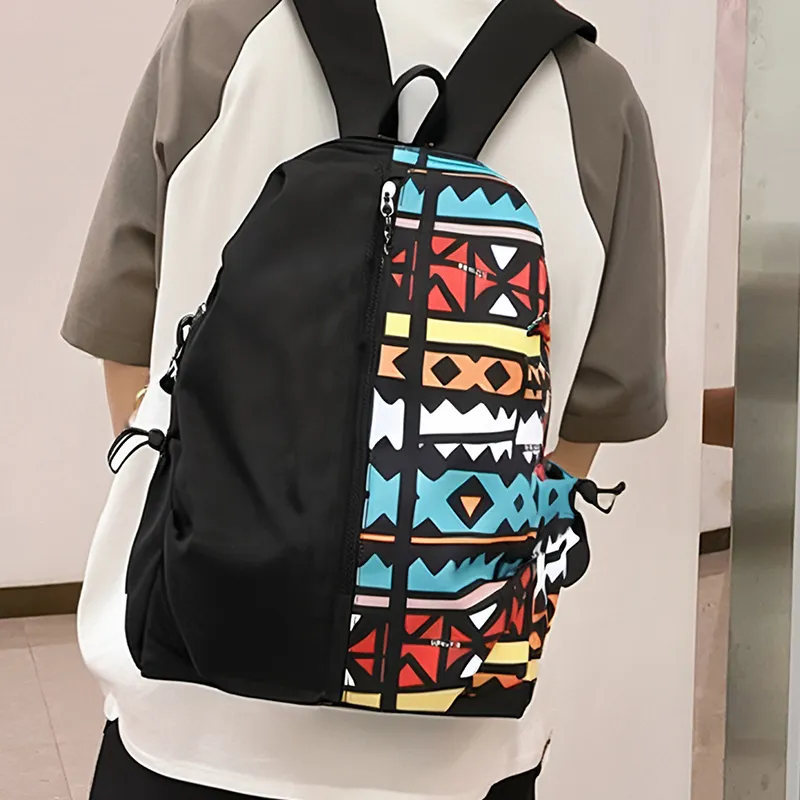 DJ.SPIRIT Nylon Backpack Regular Unisex Multicolor-3