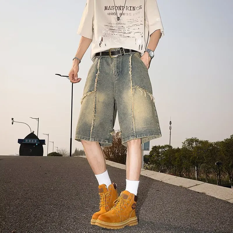 ZMHT Denim Shorts Unisex Vintage Blue-2