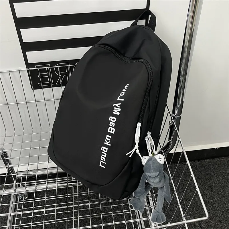 DJ.SPIRIT Nylon Backpack Unisex Gray/Black-3