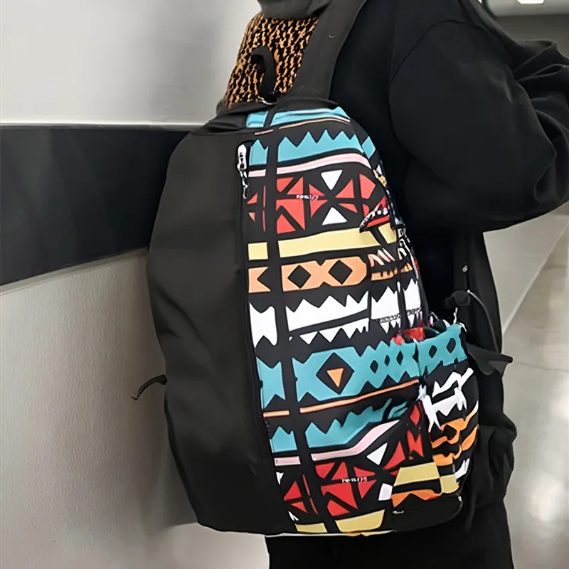 DJ.SPIRIT Nylon Backpack Regular Unisex Multicolor-1