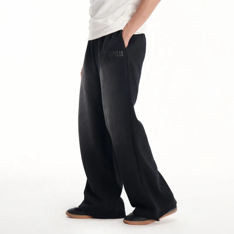 BIPOLAR Casual Pants Unisex Black Denim Blue-3