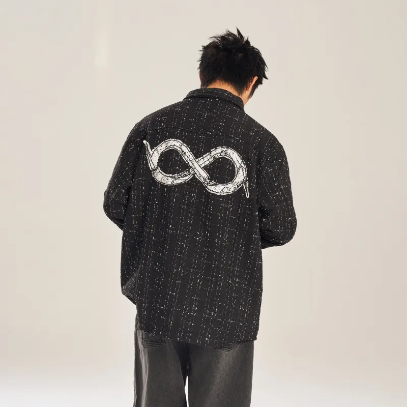 BIPOLAR Shirt Jackets & Coats Men's Black White-8