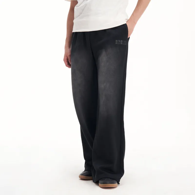 BIPOLAR Casual Pants Unisex Black Denim Blue-2