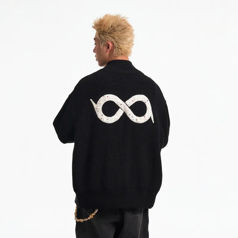 BIPOLAR Sweater Unisex Ecru Black Gray-8