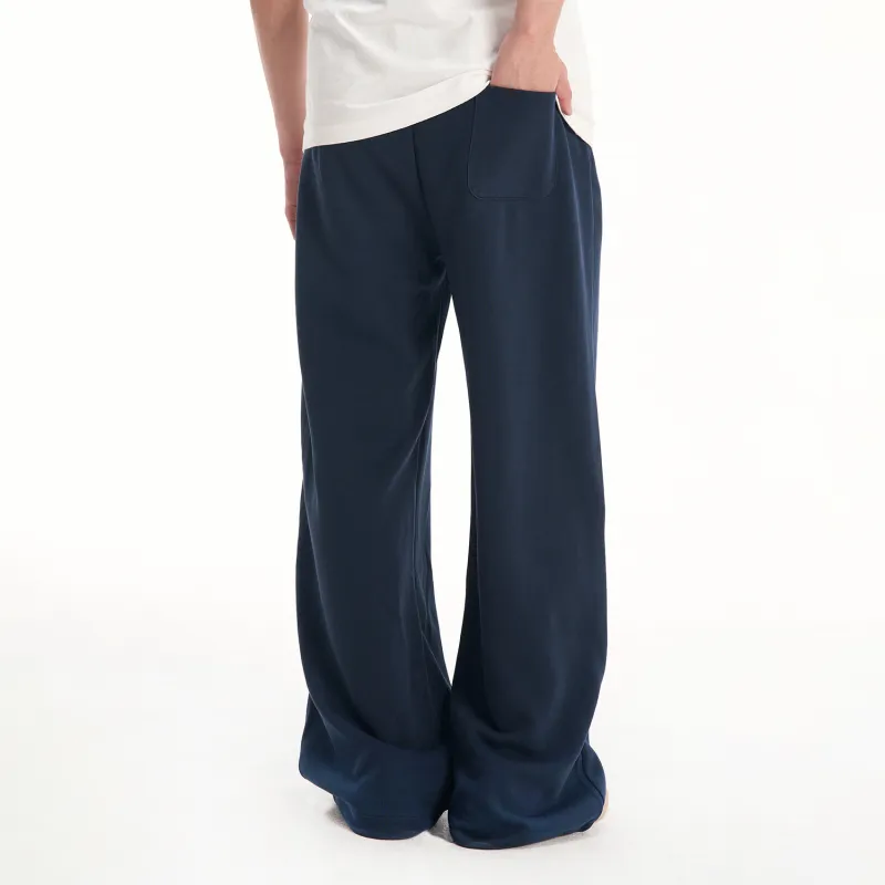BIPOLAR Casual Pants Unisex Black Denim Blue-9