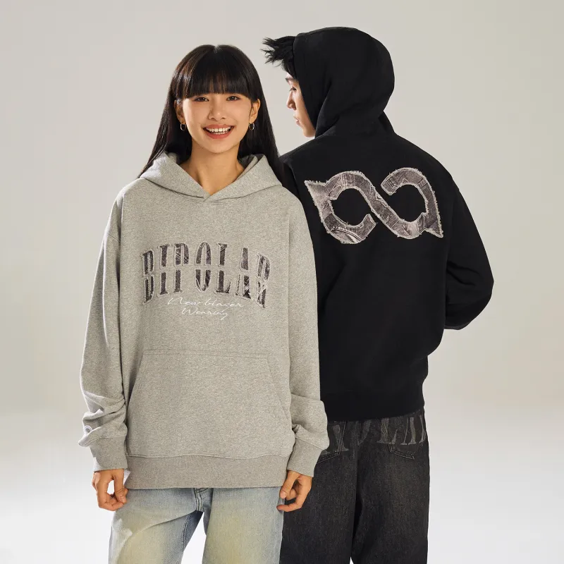 BIPOLAR Hoodie Unisex Heather Gray Black-6