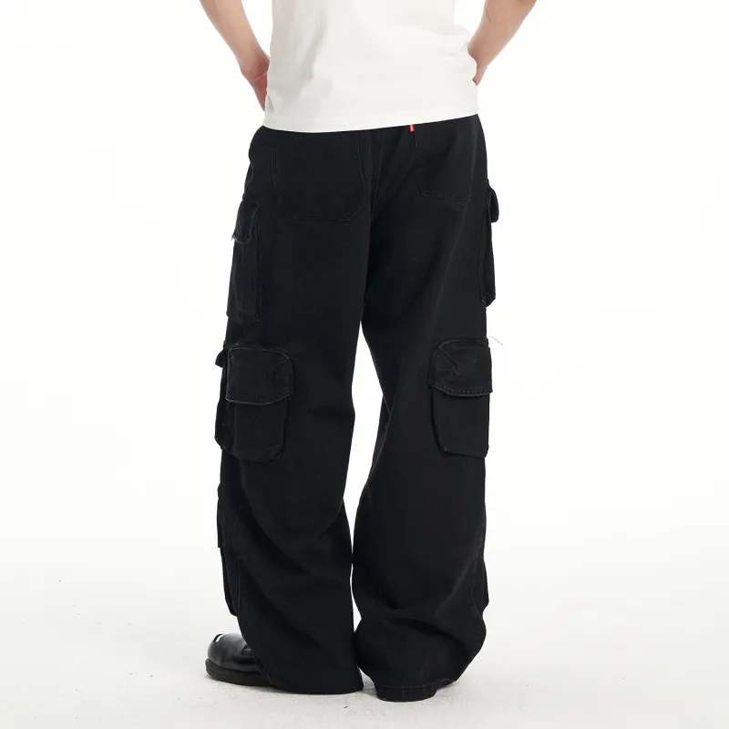 BIPOLAR Urban Techwear Cargo Pants Unisex Black-4