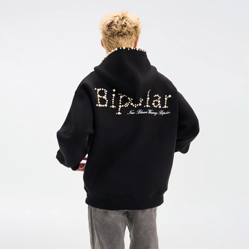 BIPOLAR Sweatshirt Hoodie Unisex Black Gray-3