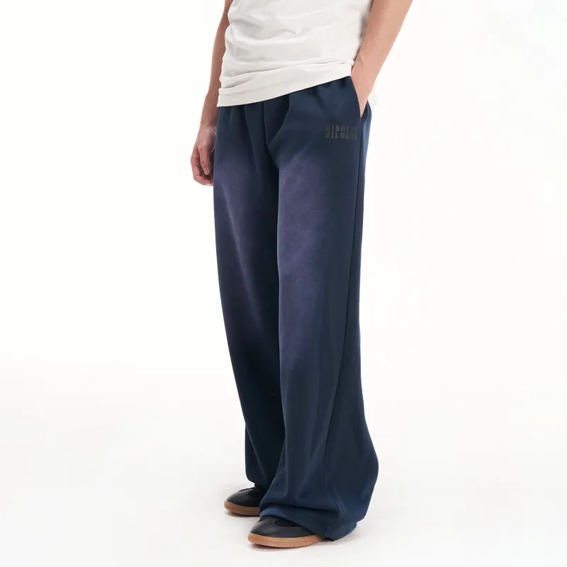 BIPOLAR Casual Pants Unisex Black Denim Blue-8