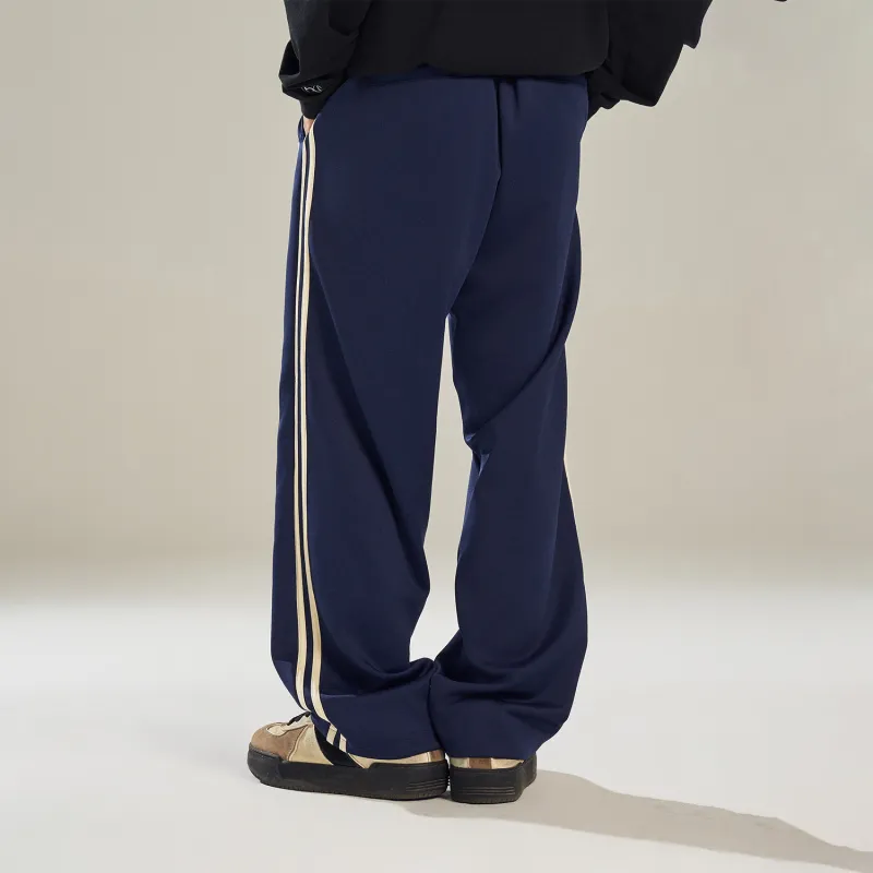 BIPOLAR All Season Pants For Men American Vintage Hip Hop Street Style Trendy Couple Bottom Unisex Black Navy Blue-7