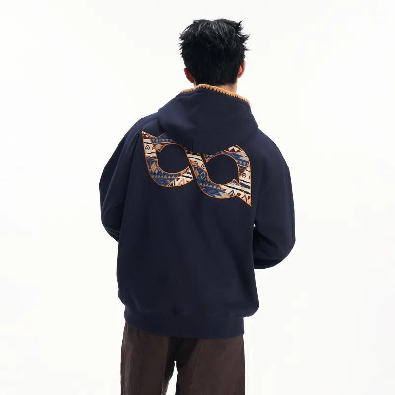 BIPOLAR Sweatshirt Unisex Heather Gray Navy Blue-7