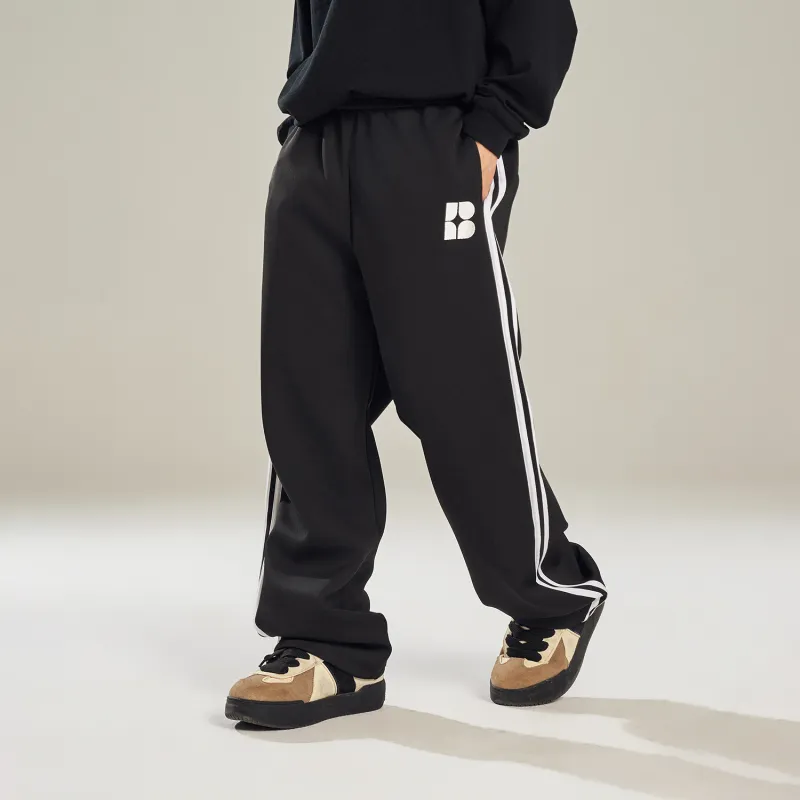 BIPOLAR All Season Pants For Men American Vintage Hip Hop Street Style Trendy Couple Bottom Unisex Black Navy Blue-2