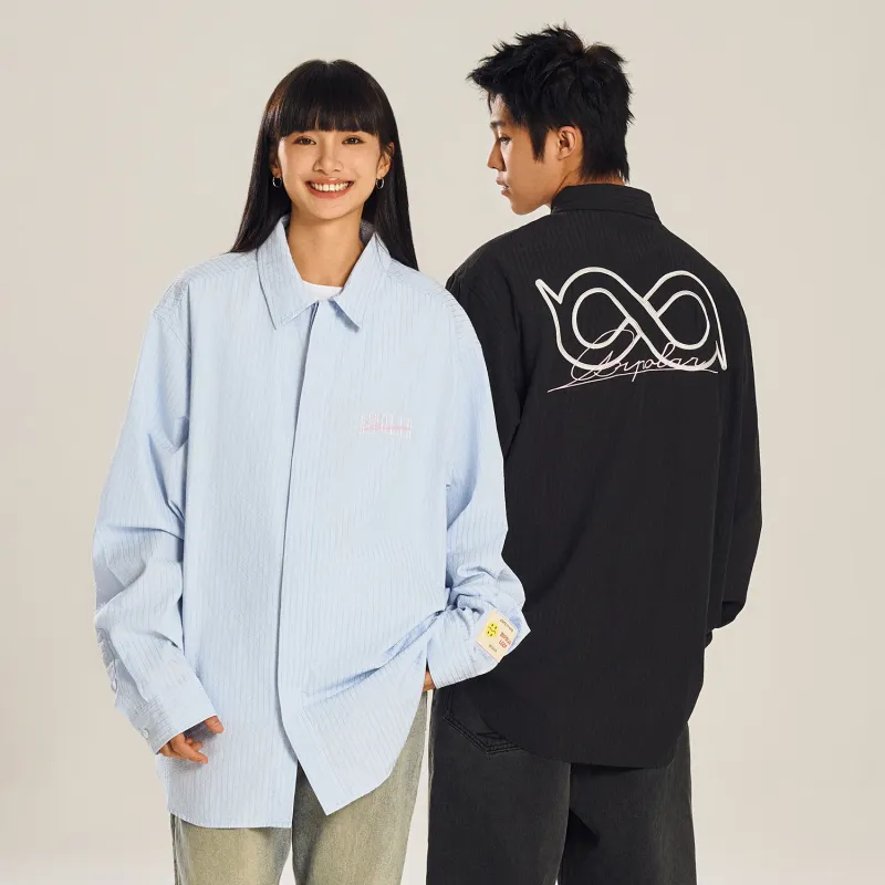 BIPOLAR Spring Autumn Men's American Vintage Hip Hop Street Style Trendy Loose Fit Couple Top Unisex Black Blue-2