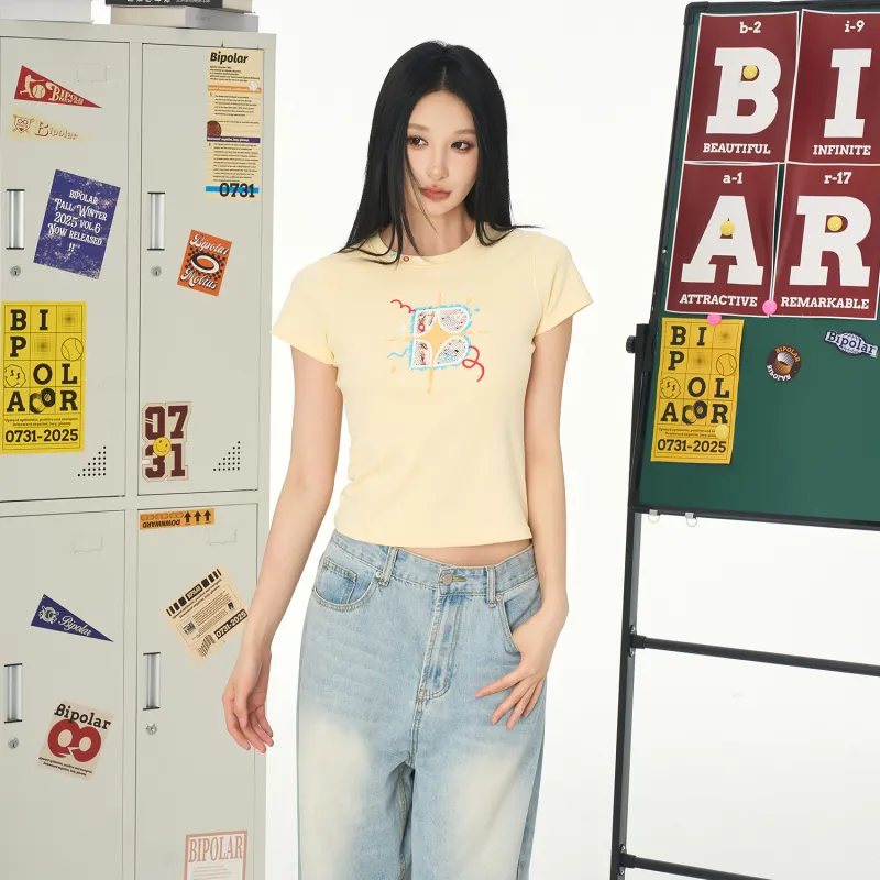BIPOLAR Set in Sleeve T Shirt Women's-7