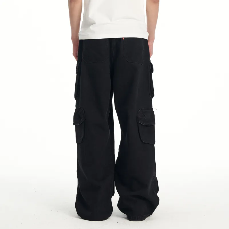 BIPOLAR Urban Techwear Cargo Pants Unisex Black-5