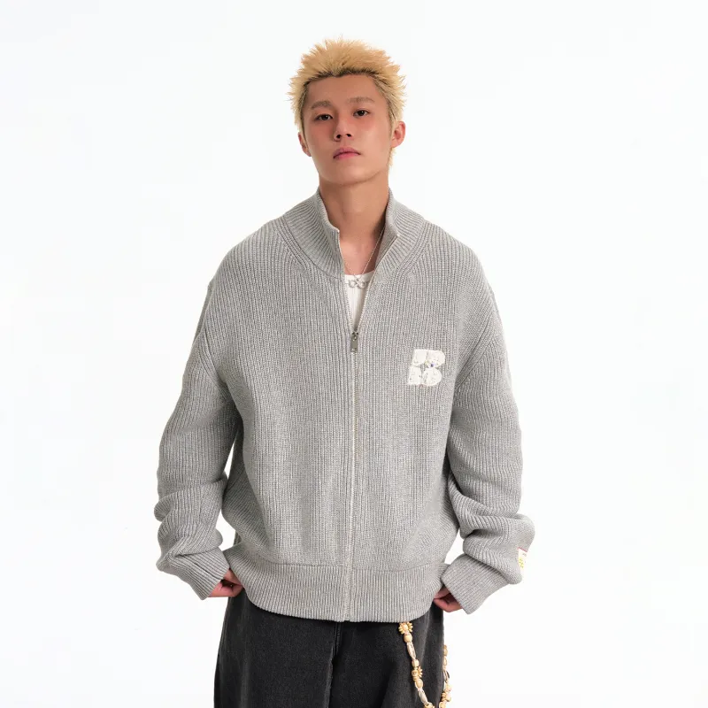 BIPOLAR Sweater Unisex Ecru Black Gray-12