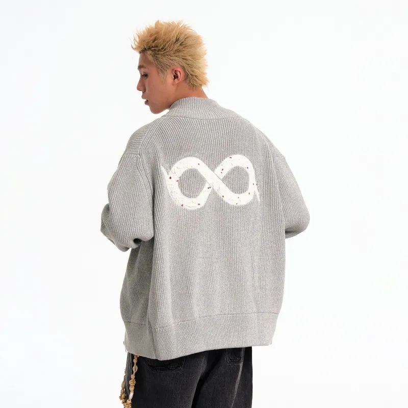 BIPOLAR Sweater Unisex Ecru Black Gray-13