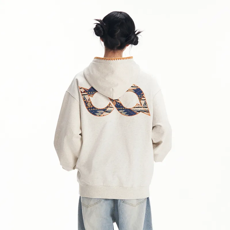 BIPOLAR Sweatshirt Unisex Heather Gray Navy Blue-3