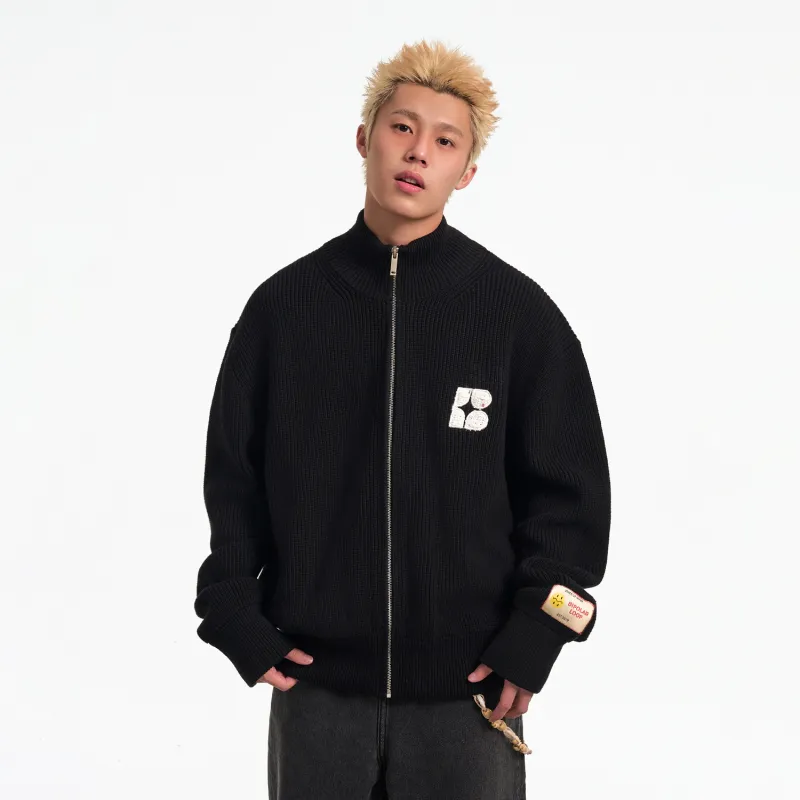 BIPOLAR Sweater Unisex Ecru Black Gray-7