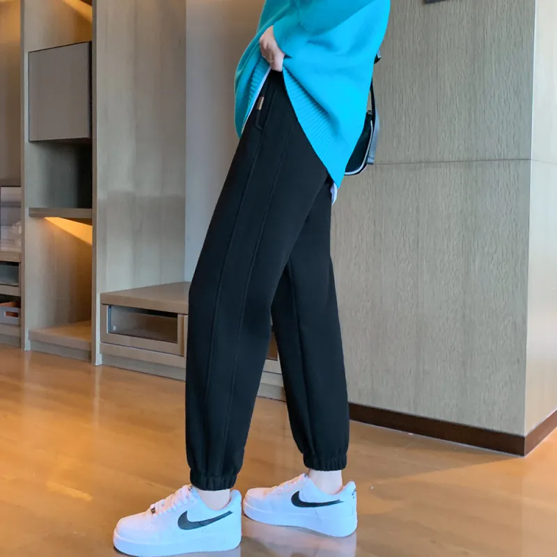 Muzi Knitted Sports Pants Women's-9