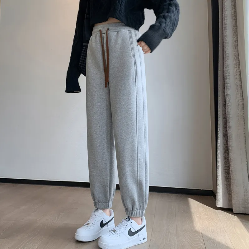 Muzi Knitted Sports Pants Women's-4