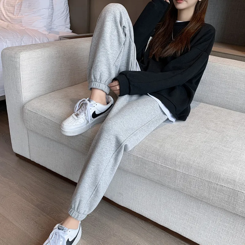 Muzi Knitted Sports Pants Women's-2
