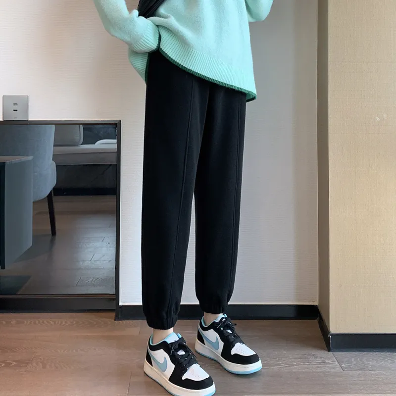 Muzi Knitted Sports Pants Women's-10