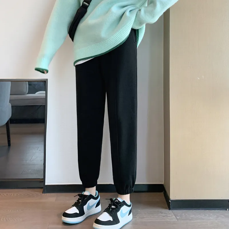 Muzi Knitted Sports Pants Women's-8