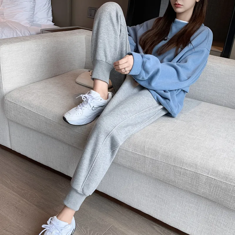 Muzi Knitted Sports Pants Women's-11