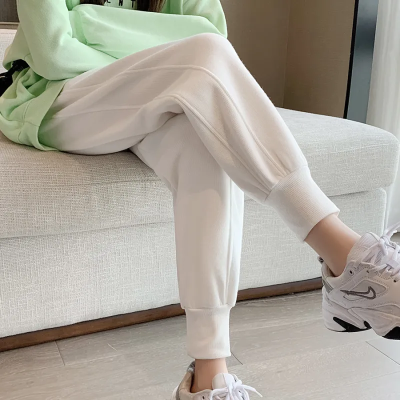 Muzi Knitted Sports Pants Women's-5