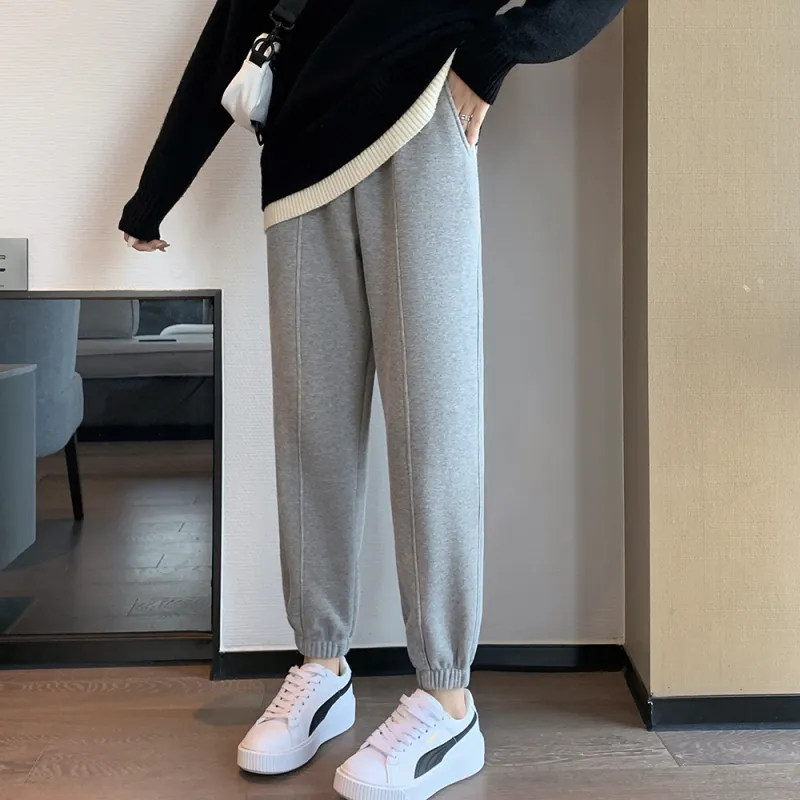 Muzi Knitted Sports Pants Women's-2