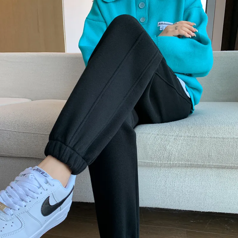 Muzi Knitted Sports Pants Women's-11