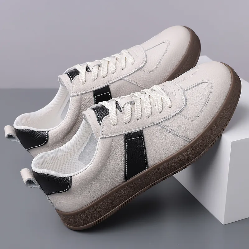 Kangaroo Head Abrasion-Resistant Low-Top Skateboard Shoes Unisex Ecru-5