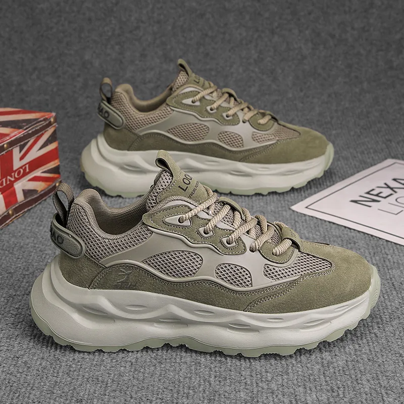 Kangaroo Head Anti Slip Wear Resistant Low Top Chunky Sneakers Men's-1