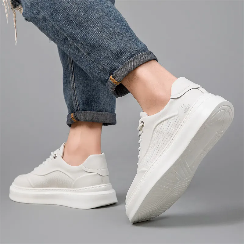 Kangaroo Head Wear Resistant Low Top Skateboard Shoes Men's White-6