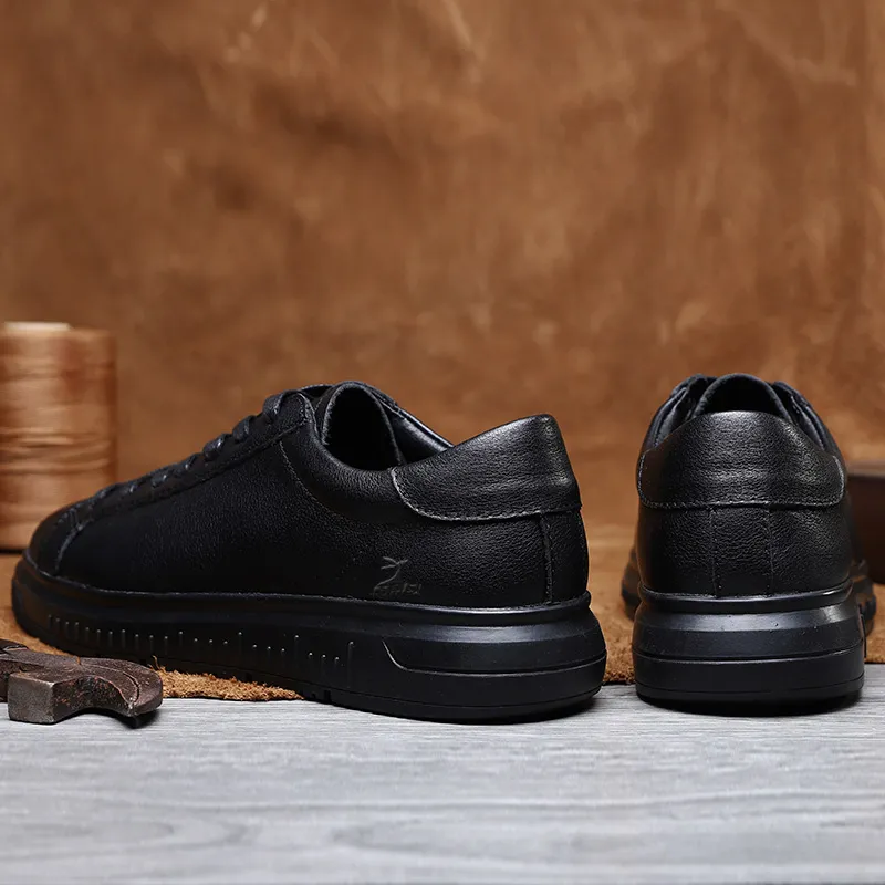 Kangaroo Head Wear Resistant Low Top Skateboard Shoes Unisex Black-4