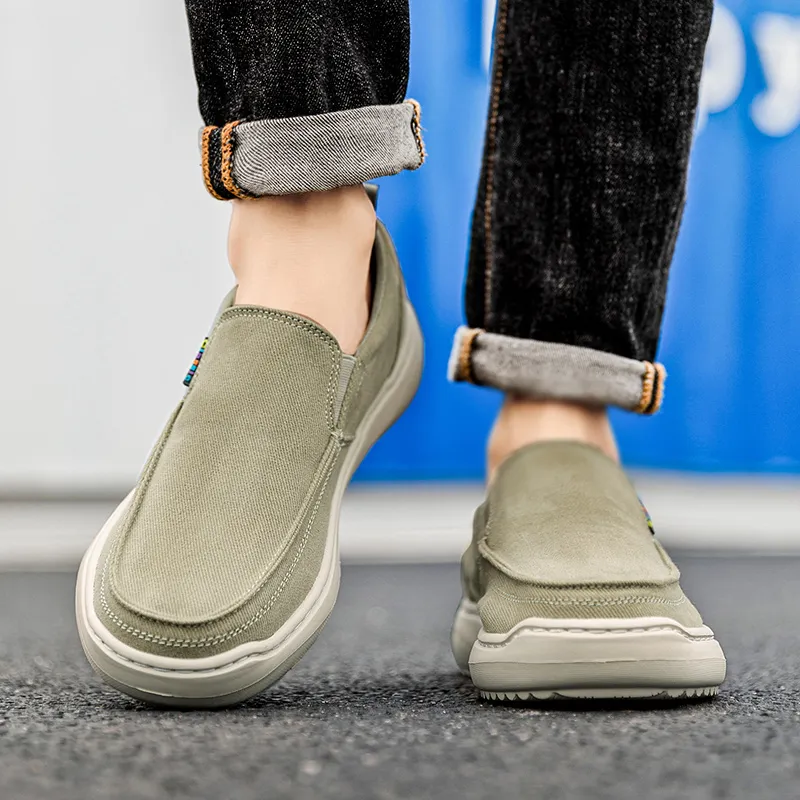 Kangaroo Head Breathable And Wear resistant Low Top Canvas Shoes Men's-5
