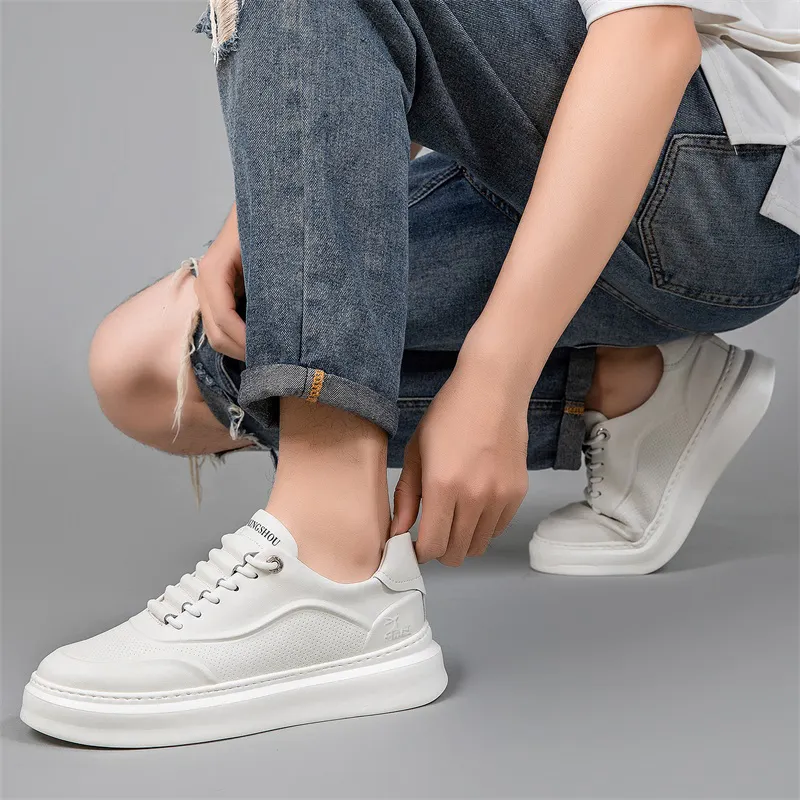 Kangaroo Head Wear Resistant Low Top Skateboard Shoes Men's White-8