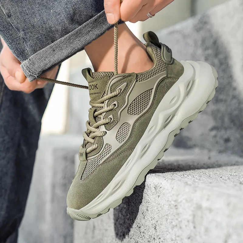 Kangaroo Head Anti Slip Wear Resistant Low Top Chunky Sneakers Men's-3