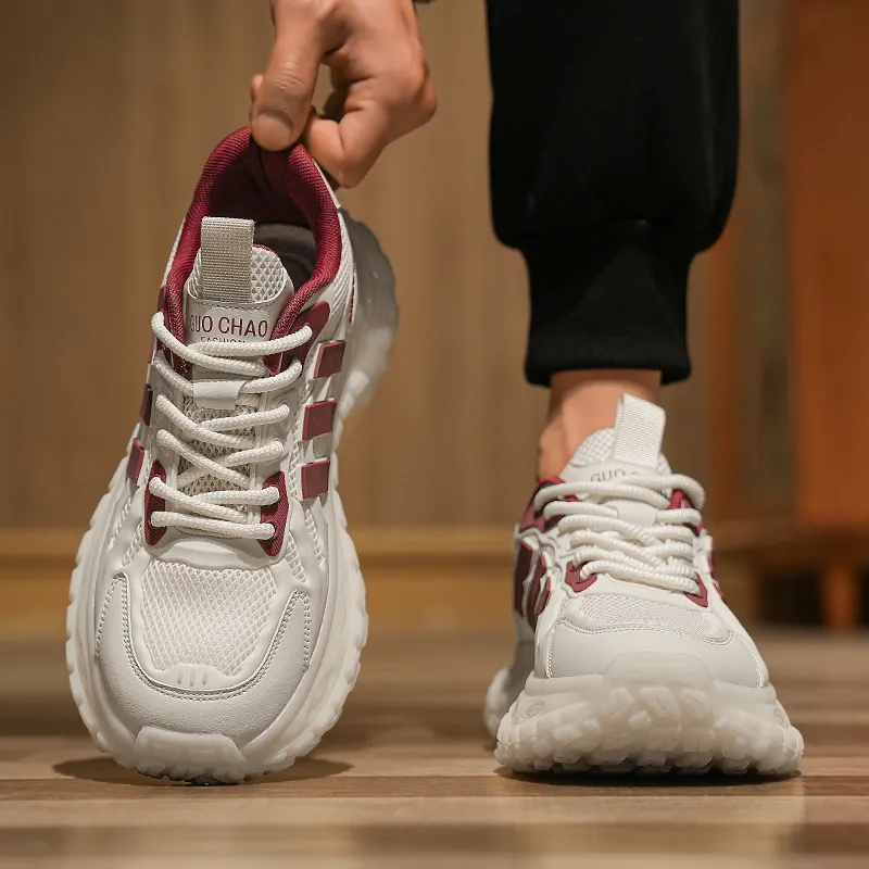 Kangaroo Head Slip Resistant And Breathable Low Top Chunky Sneakers Men's-4