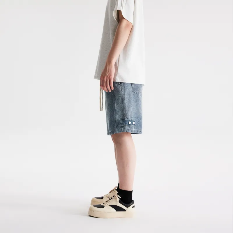 COLDSTONE Denim Shorts Unisex Blue-5
