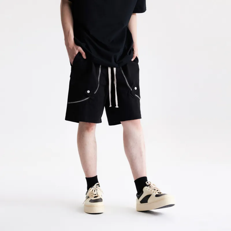 COLDSTONE Casual Shorts Unisex Black-4