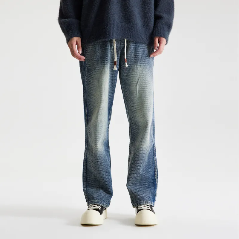 COLDSTONE Dragon Scale Pattern Jeans Unisex-2