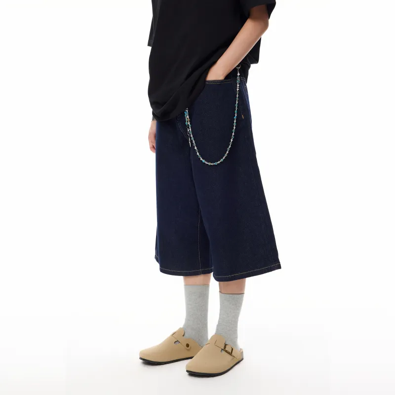COLDSTONE Denim Shorts Unisex Blue-4